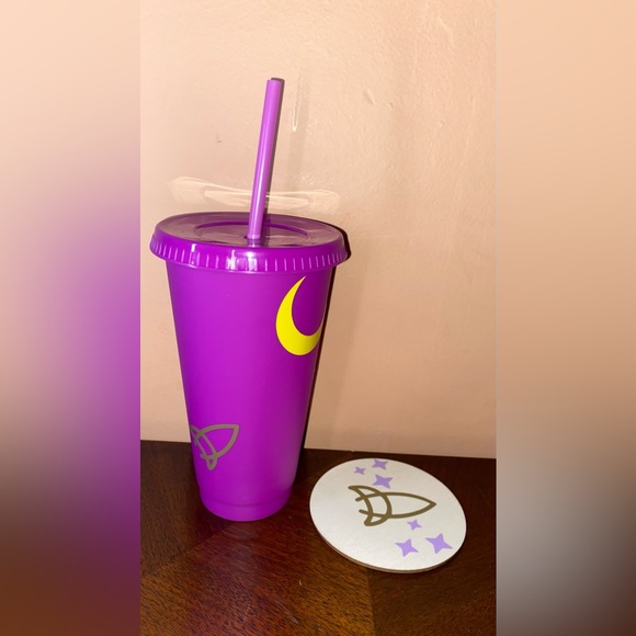 Other - Customized space cup and coaster made with Cricut!